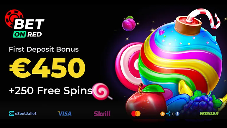 BetOnRed Welcome Bonus – Get up to €450 + 250 Free Spins