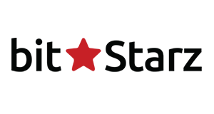 BitStarz Casino logo with black text and a red star.