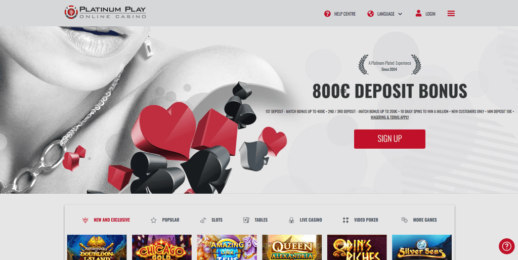 Platinum Play Casino logo - Premium online gaming platform