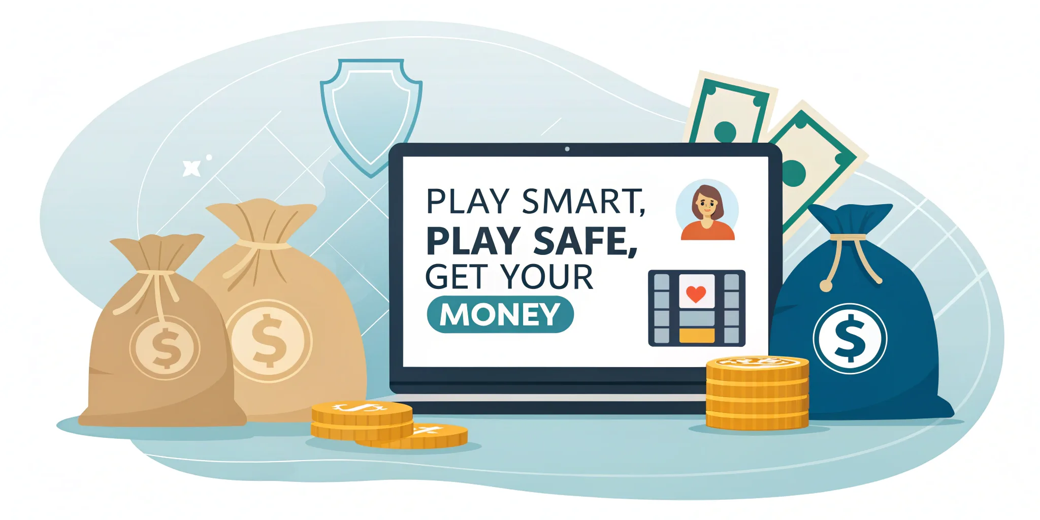 A confident player enjoying a secure online casino experience with safe gameplay, smart betting strategies, and guaranteed fast payouts.
